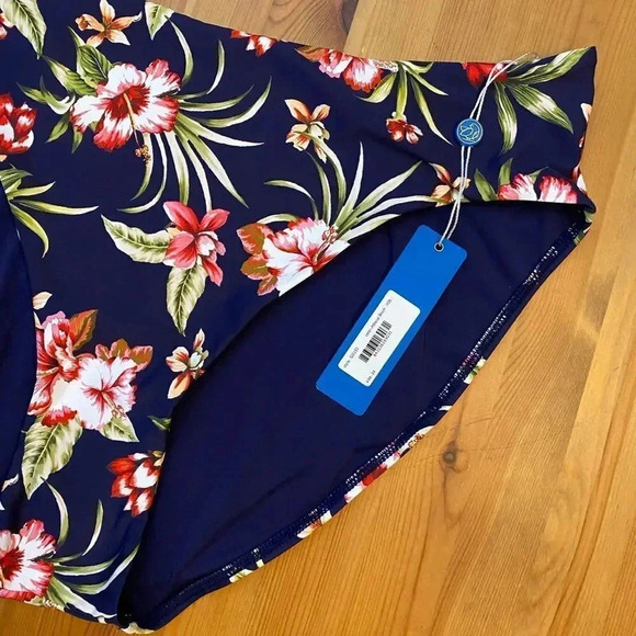Bare Necessities Birdsong Mid Waist Bikini Bottoms Floral Hibiscus - Picture 8 of 9